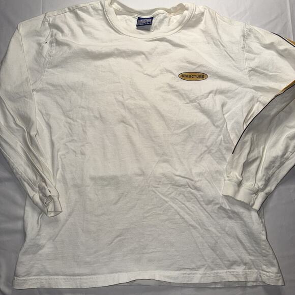 Structure Other - Vintage 90s Structure Y2K Millenium Logo T-Shirt Logo L/S Large